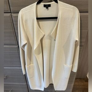 Jcrew Cream Open-Front Sweater